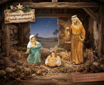 Heilige Familie K204-01 – 3 tlg. -ca. 8 cm - liebevoll gestaltete Krippenfiguren für Ihre Weihnachtskrippe